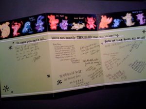 Farewell card from Elim Fellowship